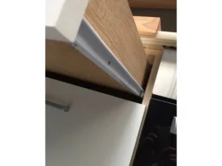Respekta Küchenzeile KB280ENWPC 280 cm Weiß Eiche-Natura Nachbildung