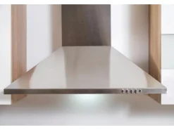 Respekta Küchenzeile KB270ESW 270 cm Weiß-Eiche Sägerau Nachbildung