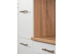 Respekta Küchenzeile KB300ESWCGKE 300 cm Weiß-Eiche Sägerau Nachbildung