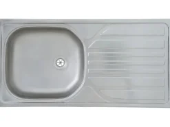 Respekta Küchenzeile KB150EYG 150 cm Grau-Eiche York Nachbildung