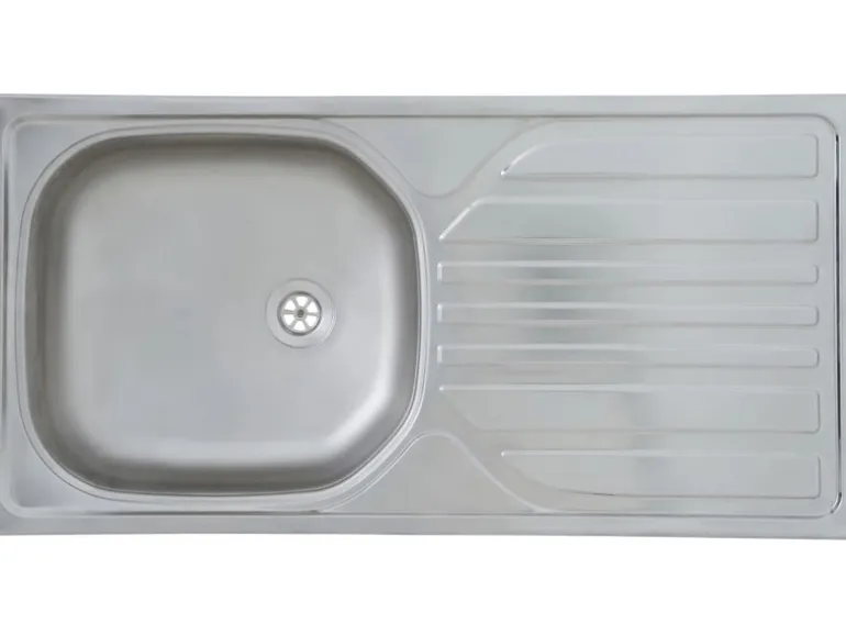 Respekta Küchenzeile KB150EYW 150 cm Weiß-Eiche York Nachbildung