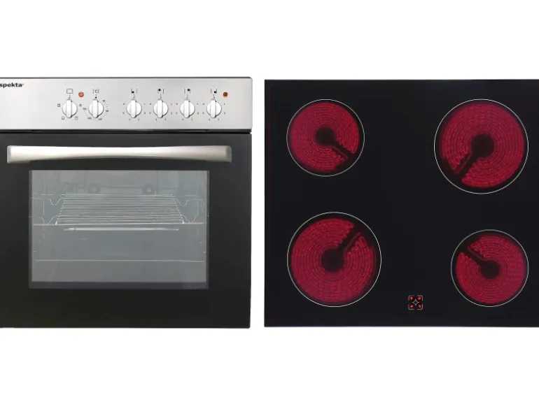 Respekta Küchenzeile KB220WSC 220 cm Schwarz-Weiß
