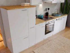 Respekta Küchenzeile KB310WWC 310 cm Weiß
