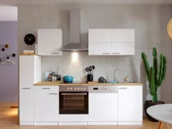 Respekta Küchenzeile KB250WWC 250 cm Weiß