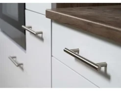 Respekta Küchenzeile ohne E-Geräte 330 cm Weiß Seidengl.-Eiche York