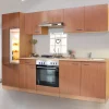Respekta Küchenzeile ohne E-Geräte und Arbeitsplatte KLB270BBOA 270 cm Buche NB