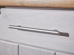 Respekta Landhaus Küchenzeile Anton 310 cm mit Kücheninsel Lärche Weiß