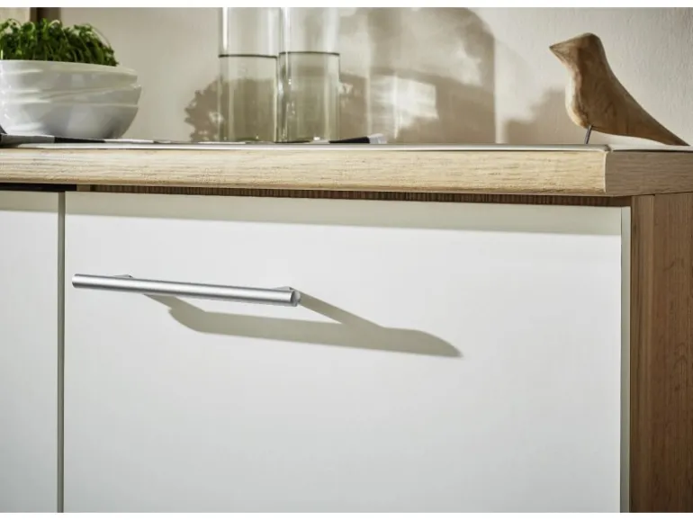 Respekta L-Küchenzeile Hilde LBBEKBL250EWC ohne E-Geräte 250 cm Weiß