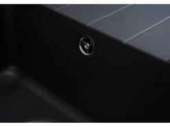 Respekta  Massivgranit-Einbauspüle Columbia 100 cm x 50 cm Schwarz