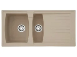 Respekta Mineralite Einbauspüle Boston 100 x 50 cm Sandbeige