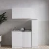 Respekta Miniküche MK130WOS 130 cm Weiß