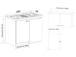 Respekta Miniküche MK130WOSCSV 130 cm Weiß