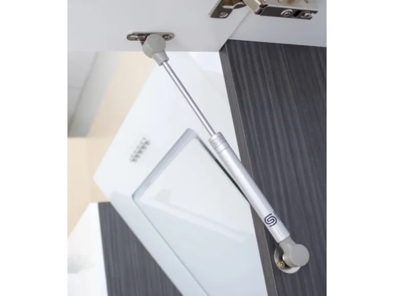 Respekta Premium Inselküche 280 cm Weiß Hochglanz-Eiche Grau