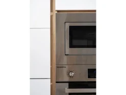 Respekta Premium Küchenzeile Grifflos 345 cm Schwarz Hochglanz-Eiche Sägerau