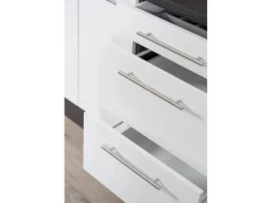 Respekta Premium Winkelküche 260 x 200 cm Schwarz Hochglanz-Weiß