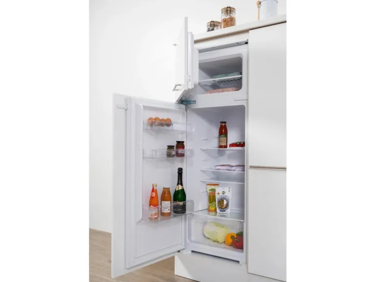 Respekta Premium Winkelküche 260 x 200 cm Grau Hochglanz-Weiß