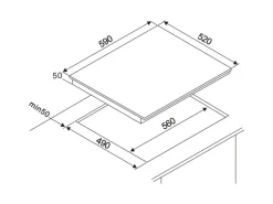 Respekta Rahmenloses Glaskeramikkochfeld Aaron 59 cm