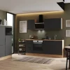 Respekta Selection Küchenzeile Elisabeth RS340AGH 340 cm Grau-Artisan Eiche Nb.