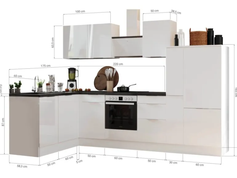 Respekta Selection Winkelküche Elisabeth RSL310AGH 310 cm Grau-Artisan Eiche Nb.