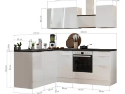 Respekta Selection Winkelküche Elisabeth RSL220WWH 220 cm Weiß