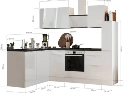Respekta Selection Winkelküche Elisabeth RSL250AGH 250 cm Grau-Artisan Eiche Nb.