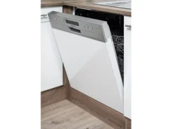 Respekta Winkelküche 310 cm Grau Seidenglanz-Eiche York Nachbildung