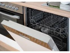 Respekta Winkelküche KBL310ESWSC 310 cm Weiß Sonoma Eiche Sägerau Nachbildung