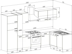 Respekta Winkelküche KBL310ESGSC 310 cm Grau Eiche Sonoma Nachbildung