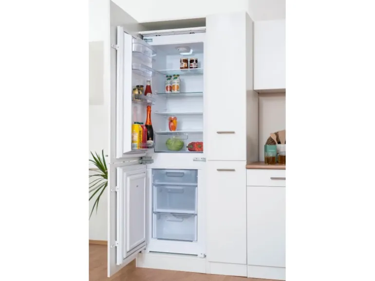 Respekta Winkelküche KBL280WWCGKEG 280 x 172 cm Weiß-Butcher Nussbaum