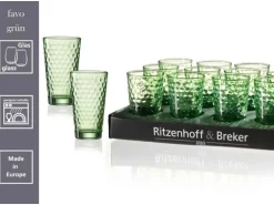 Ritzenhoff & Breker Favo Longdrinkgläser 400 ml 12er Set grün