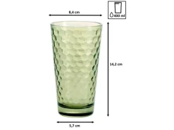 Ritzenhoff & Breker Favo Longdrinkgläser 400 ml 12er Set oliv
