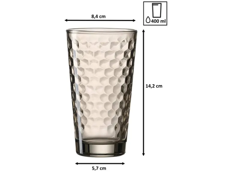 Ritzenhoff & Breker Favo Longdrinkgläser 400 ml 6er Set braun