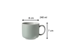 Ritzenhoff & Breker Jasper Kaffeetasse mit Untertasse 240 ml 4er Set Mint