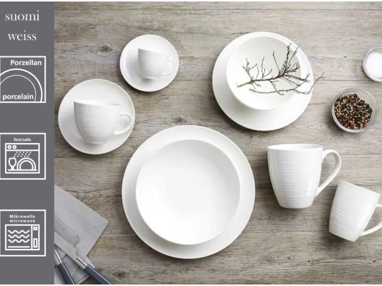 Ritzenhoff & Breker Suomi Dessertteller 20 cm 6er Set Cremeweiß