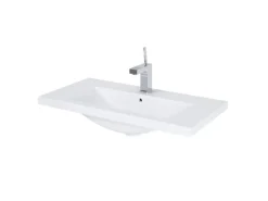 Roca Standard-Waschbecken Cheese 80 cm Eckig Weißglanz