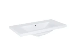 Roca Standard-Waschbecken Cheese 80 cm Eckig Weißglanz