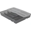 Rotho Besteckkasten Basic mit 6 Fächer Topglide Anthrazit