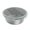 Rotho Frischhaltedose Nala Edelstahl Rund 1,4 l Mistletoe Green