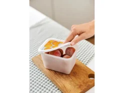 Rotho Gefrierdose-Set Domino 1 l Weiß 4-teilig