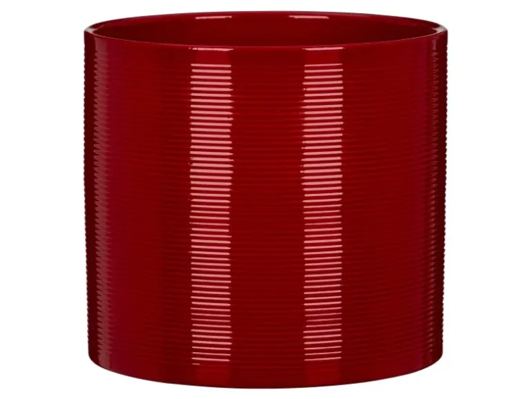 Scheurich Blumentopf Keramik Ø 12 cm x 11 cm Intense Red Volumen 0,98 l