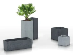 Scheurich Pflanzgefäß C-Cube 240 38 cm x 38 cm Stony Grey