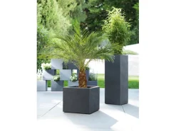 Scheurich Pflanzgefäß C-Cube 240 38 cm x 38 cm Stony Grey
