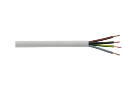 Schlauchleitung H03VV-F 4 x 0,75 Weiß 5 m
