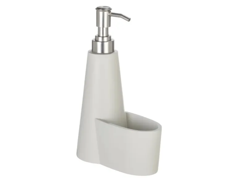 Schöner Wohnen Seifenspender Simra mit Schwammhalter Beige