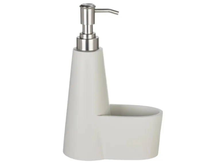Schöner Wohnen Seifenspender Simra mit Schwammhalter Beige