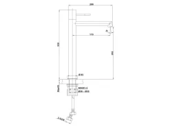 Schöner Wohnen Waschtischarmatur Kadia Auslaufhöhe 24,2 cm Industrial