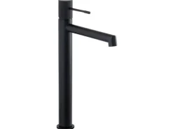 Schöner Wohnen Waschtischarmatur Kadia Auslaufhöhe 24,2 cm Schwarz Matt