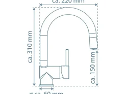 Schütte LED-Spültischarmatur Stella Chrom