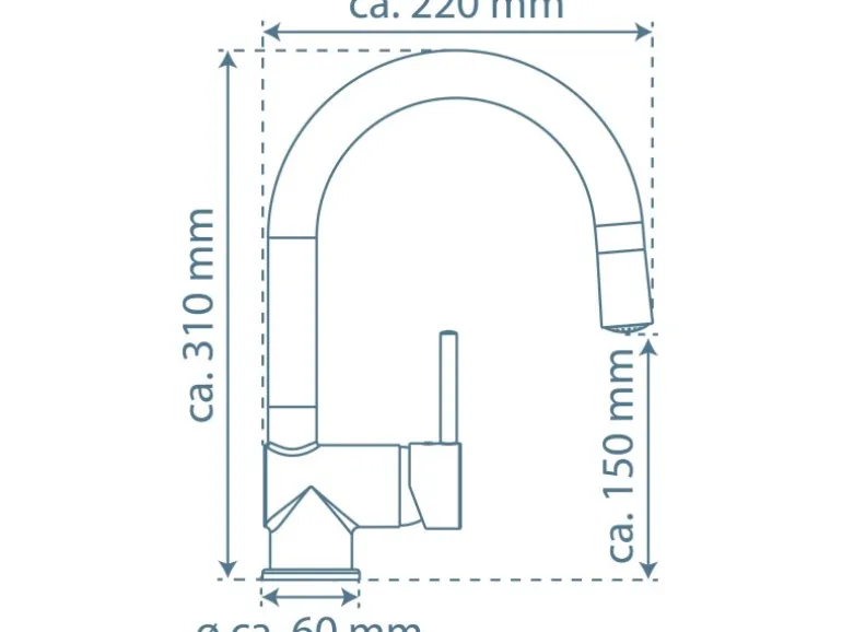 Schütte LED-Spültischarmatur Stella Chrom