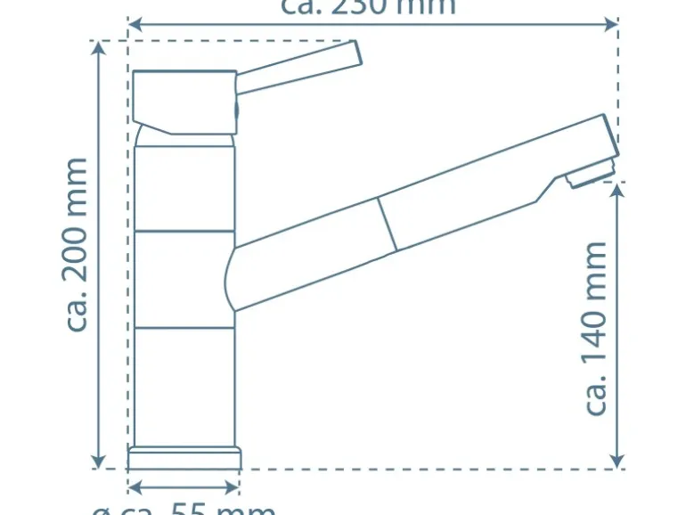 Schütte Spültischarmatur mit Herausziehbarem Auslauf Unicorn Chrom